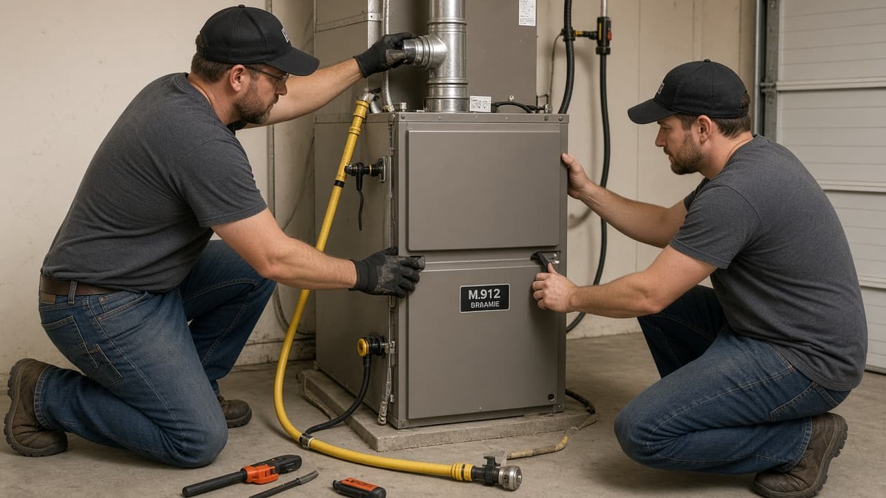 Gas furnace installation